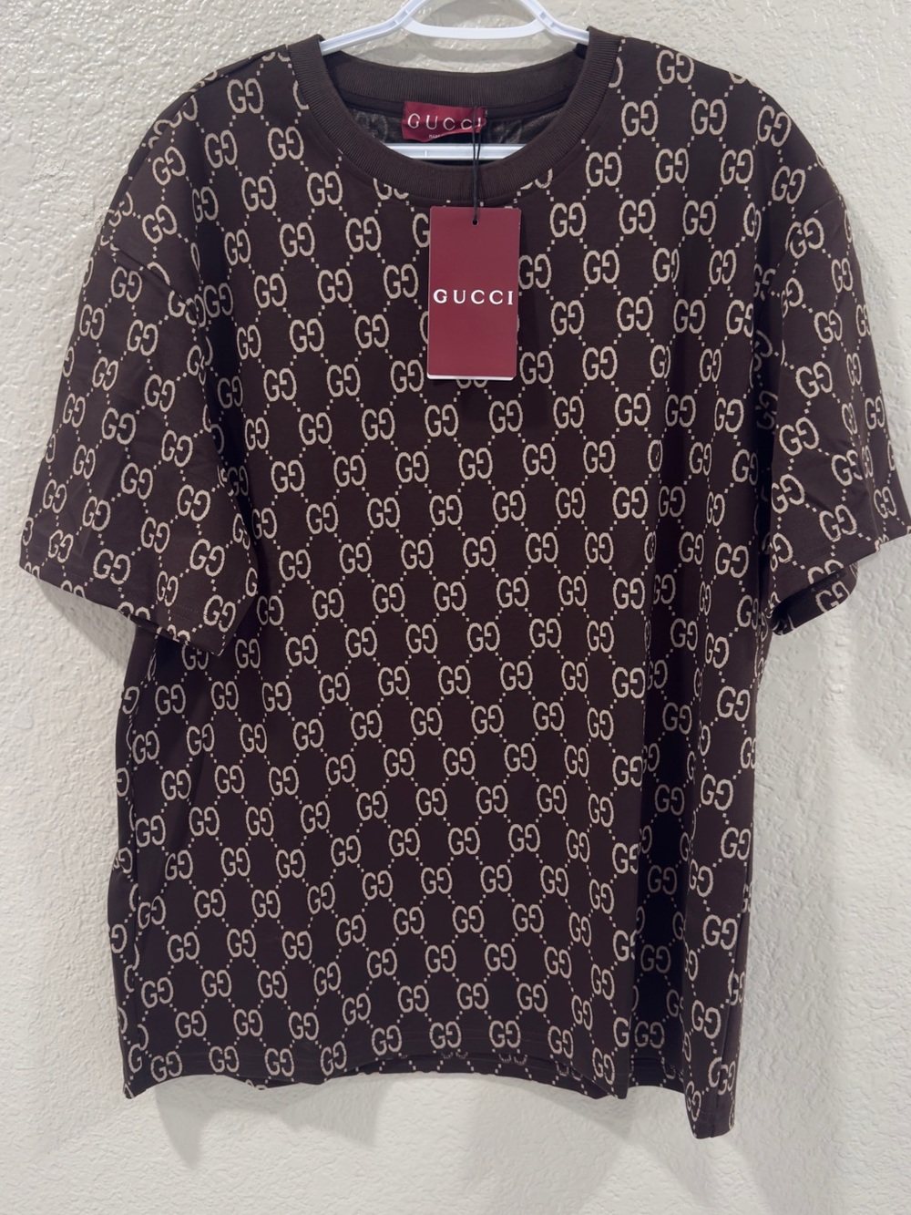 Gucci Brown GG Monogram Short Sleeve Tee